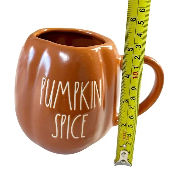 NEW Rae Dunn PUMPKIN SPICE Pumpkin Shaped Mug - Picture 7 of 7